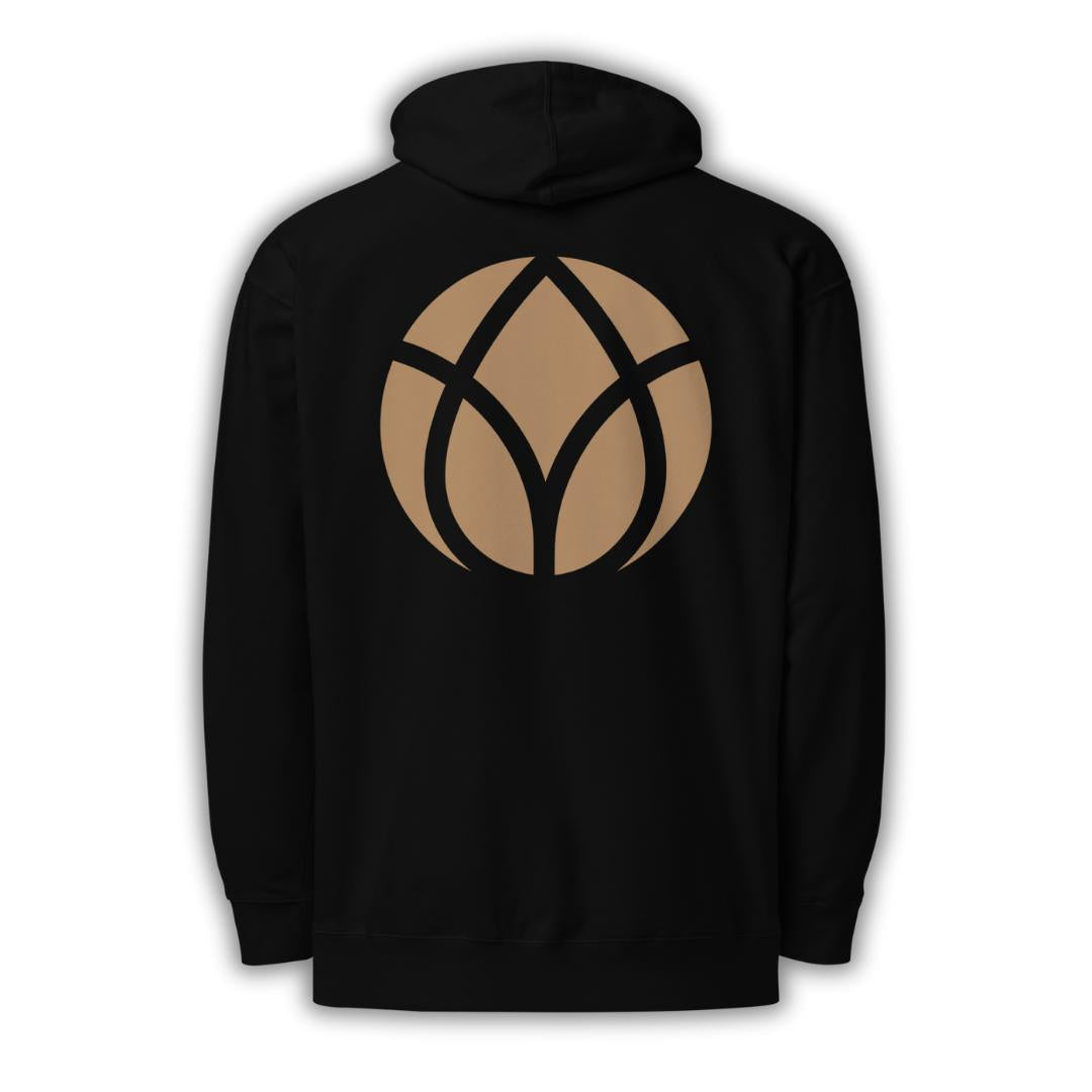 LIVEPURE Gold Logo Hoodie