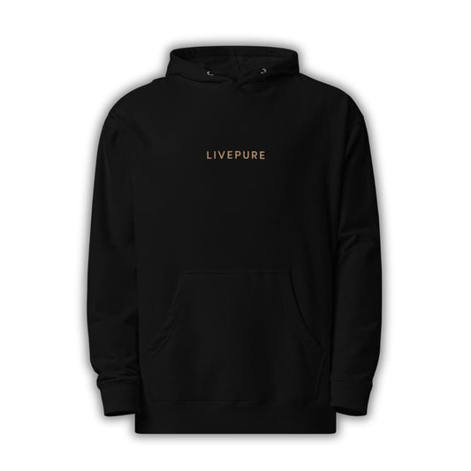 LIVEPURE Gold Logo Hoodie